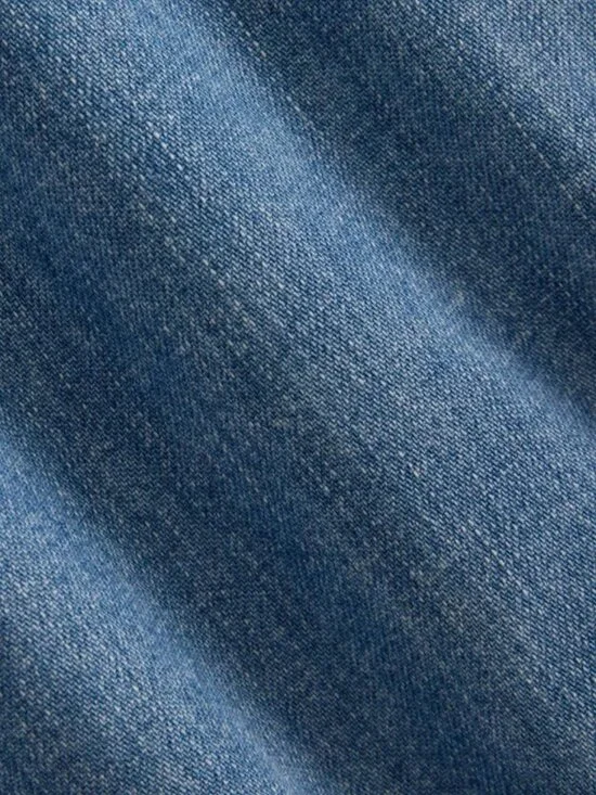 NWT Womens Everlane Denim Short-Sleeve Dress - Light Indigo - Size 2 - Picture 8 of 9